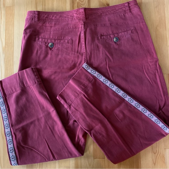 NWOT Anthropologie Tapered Side Stripe Pants - Picture 4 of 16